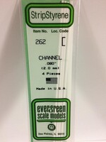 Evergreen Scale Models EVE262 Styrene .080 Channel (4pc)