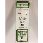 Evergreen Scale Models EVE264 Styrene 1/8in Channel (4pc)