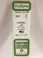 Evergreen Scale Models EVE263 Styrene .100 Channel (4pc)