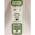 Evergreen Scale Models EVE266 Styrene 3/16'' Channel (3pc)