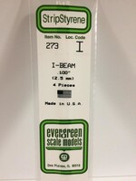 Evergreen Scale Models EVE273 Styrene .100 I Beam (4pc)