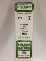 Evergreen Scale Models EVE271 Styrene .060 I Beam (4pc)