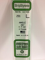 Evergreen Scale Models EVE291 Styrene .060 inch Angle (4pc)