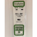 Evergreen Scale Models EVE344 Styrene .040x.080 in Strip (15pc)