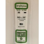 Evergreen Scale Models EVE345 Styrene .040x.100 Strip (15pc)