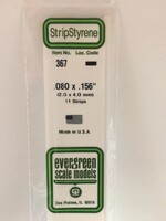 Evergreen Scale Models EVE367 Styrene .080x.156 Strip (11pc)