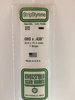 Evergreen Scale Models EVE372 Styrene .080x.438 Strip (7pc)