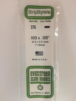 Evergreen Scale Models EVE376 Styrene .100x.125 Strip (11pc)