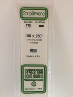 Evergreen Scale Models EVE379 Styrene .100x.250 Strip (8pc)