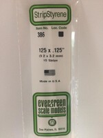 Evergreen Scale Models EVE386 Styrene .125x.125 Strip (10pc)