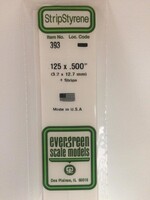 Evergreen Scale Models EVE393 Styrene .125x.500 Strip (4pc)