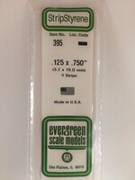 Evergreen Scale Models EVE395 Styrene .125x.750 Strip (3pc)