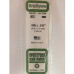 Evergreen Scale Models EVE400 Styrene .188x.312 Strip (5pc)