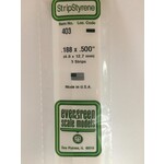 Evergreen Scale Models EVE403 Styrene .188x.500 Strip (3pc)