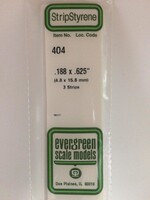 Evergreen Scale Models EVE404 Styrene .188x.625 Strip (3pc)