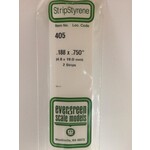 Evergreen Scale Models EVE405 Styrene .188x.750 Strip (2pc)