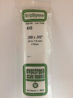 Evergreen Scale Models EVE410 Styrene .250x.312 Strip (4pc)