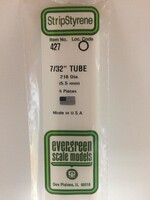 Evergreen Scale Models EVE427 Styrene 7/32'' Tube (6pc)