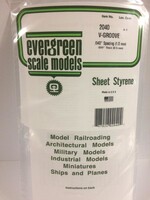 Evergreen Scale Models EVE2040 Styrene .040 V-Groove Sheet