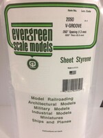 Evergreen Scale Models EVE2050 Styrene .020 V-Groove Sheet