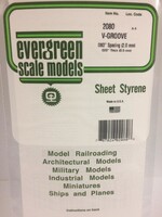 Evergreen Scale Models EVE2080 Styrene .020 V-Groove Sheet