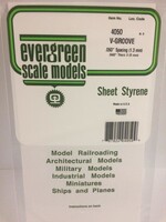 Evergreen Scale Models EVE4050 Styrene .040 V-Groove Sheet