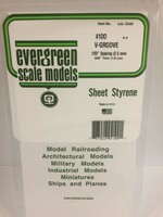Evergreen Scale Models EVE4100 Styrene .040 V-Groove Sheet