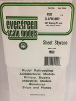 Evergreen Scale Models EVE4101 Styrene .040 Clapboard Sheet