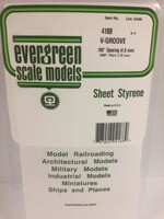 Evergreen Scale Models EVE4188 Styrene .040 V-Groove Sheet