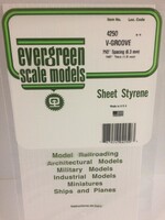 Evergreen Scale Models EVE4250 Styrene .040 V-Groove Sheet