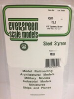 Evergreen Scale Models EVE4501 Styrene 1/16'' Tile Squares Sheet