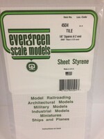 Evergreen Scale Models EVE4504 Styrene 1/6'' Tile Squares Sheet