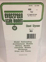 Evergreen Scale Models EVE4506 Styrene 1/3'' Tile Squares Sheet