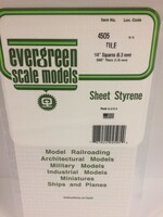 Evergreen Scale Models EVE4505 Styrene 1/4'' Tile Squares Sheet