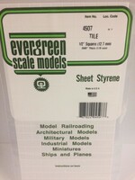 Evergreen Scale Models EVE4507 Styrene 1/2'' Tile Squares Sheet