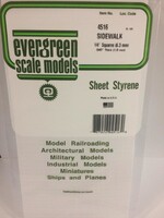 Evergreen Scale Models EVE4516 Styrene 1/4'' Sidewalk Squares Sheet
