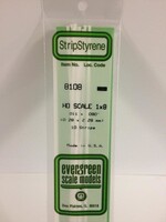 Evergreen Scale Models EVE8108 Styrene HO-Scale 1x8 Strip (10pc)