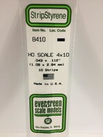 Evergreen Scale Models EVE8410 Styrene HO-Scale 4x10 Strip (10pc)