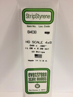 Evergreen Scale Models EVE8408 Styrene HO-Scale 4x8 Strip (10pc)