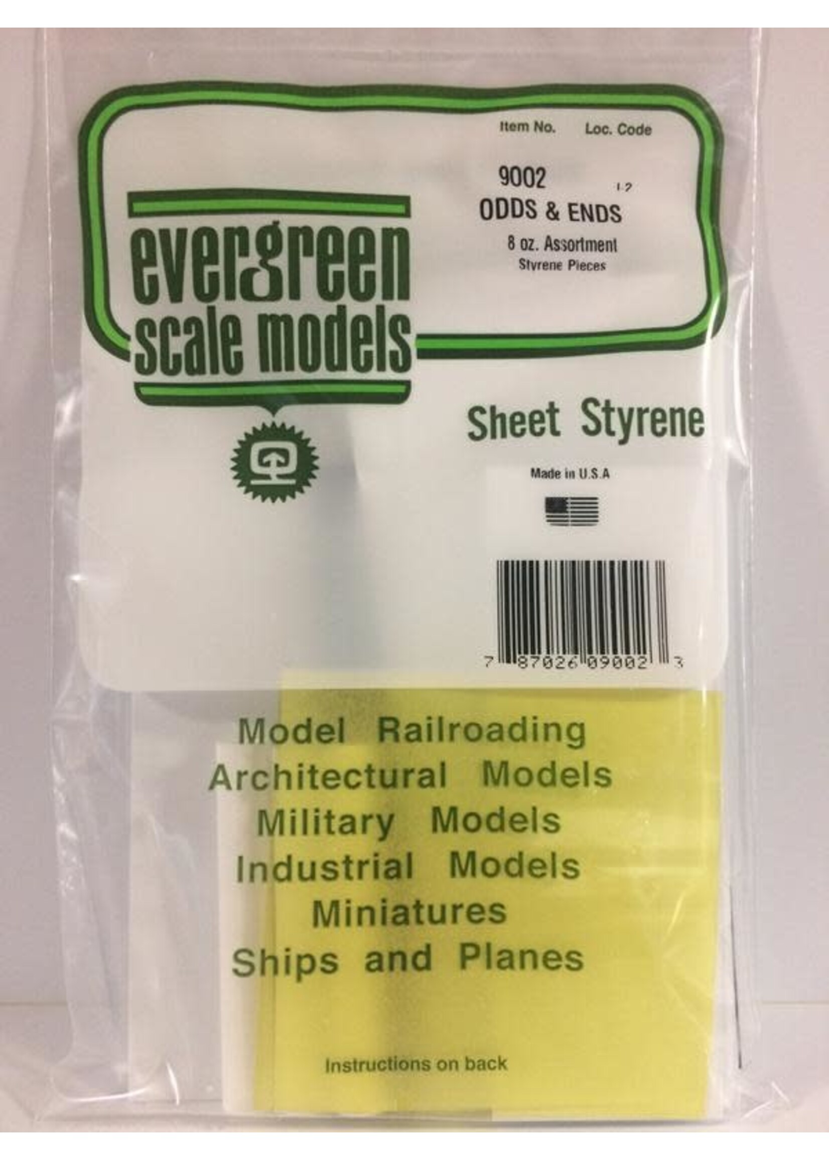 Evergreen Scale Models EVE9002 Styrene Sheet Odds & Ends