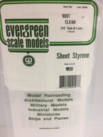 Evergreen Scale Models EVE9007 Styrene .015 in Clear Sheet (2pc)