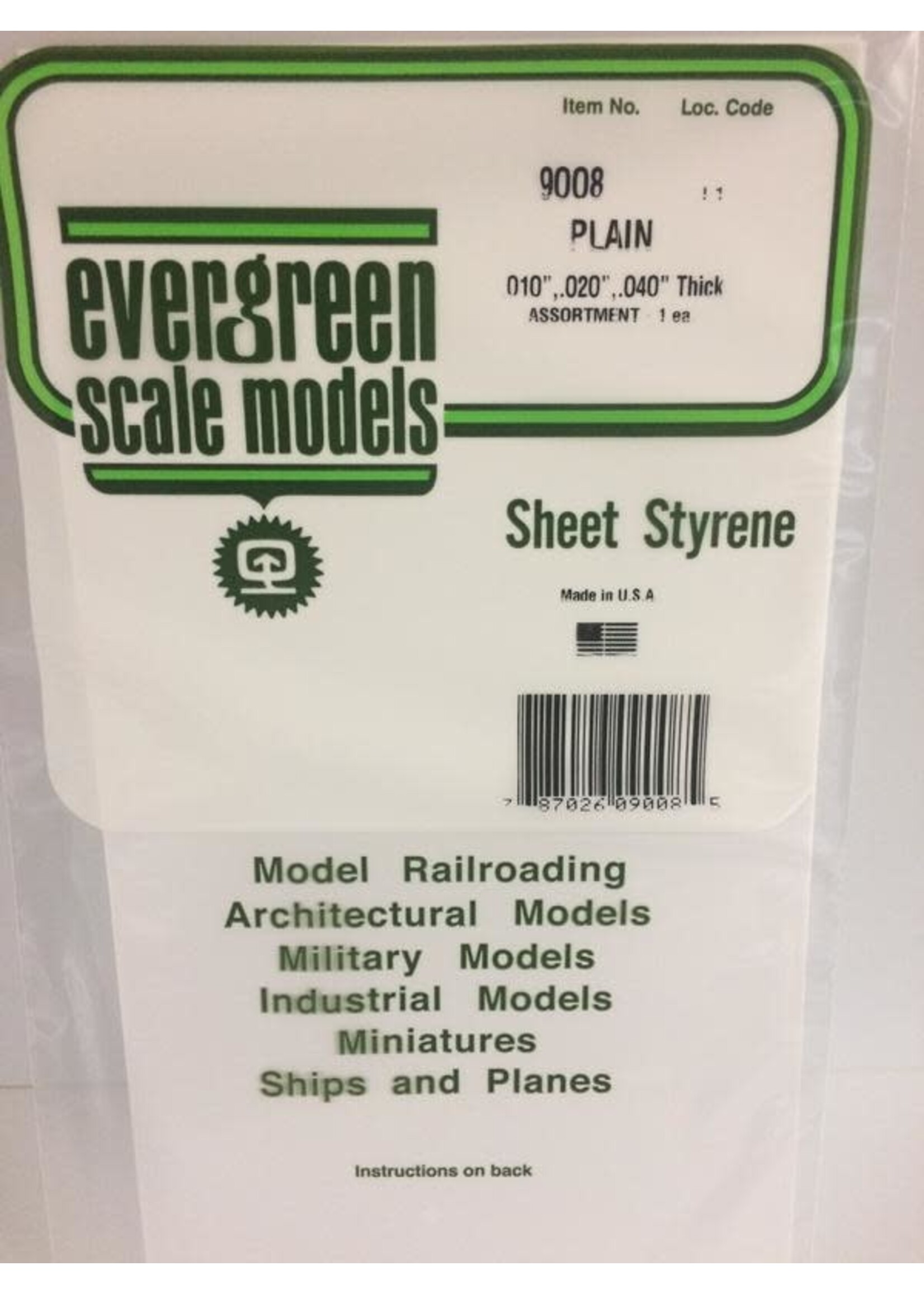 Evergreen Scale Models EVE9008 Styrene Sheet Assortment