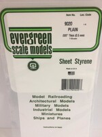 Evergreen Scale Models EVE9020 Styrene .020 in Plain Sheet (3pc)