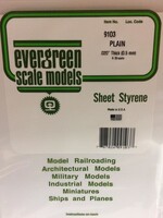 Evergreen Scale Models EVE9103 Styrene .020 Plain Sheet (6pc)
