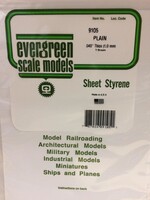 Evergreen Scale Models EVE9105 Styrene .040 inch Plain Sheet (3pc)