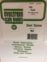 Evergreen Scale Models EVE9102 Styrene .015 in Plain Sheet (6pc)