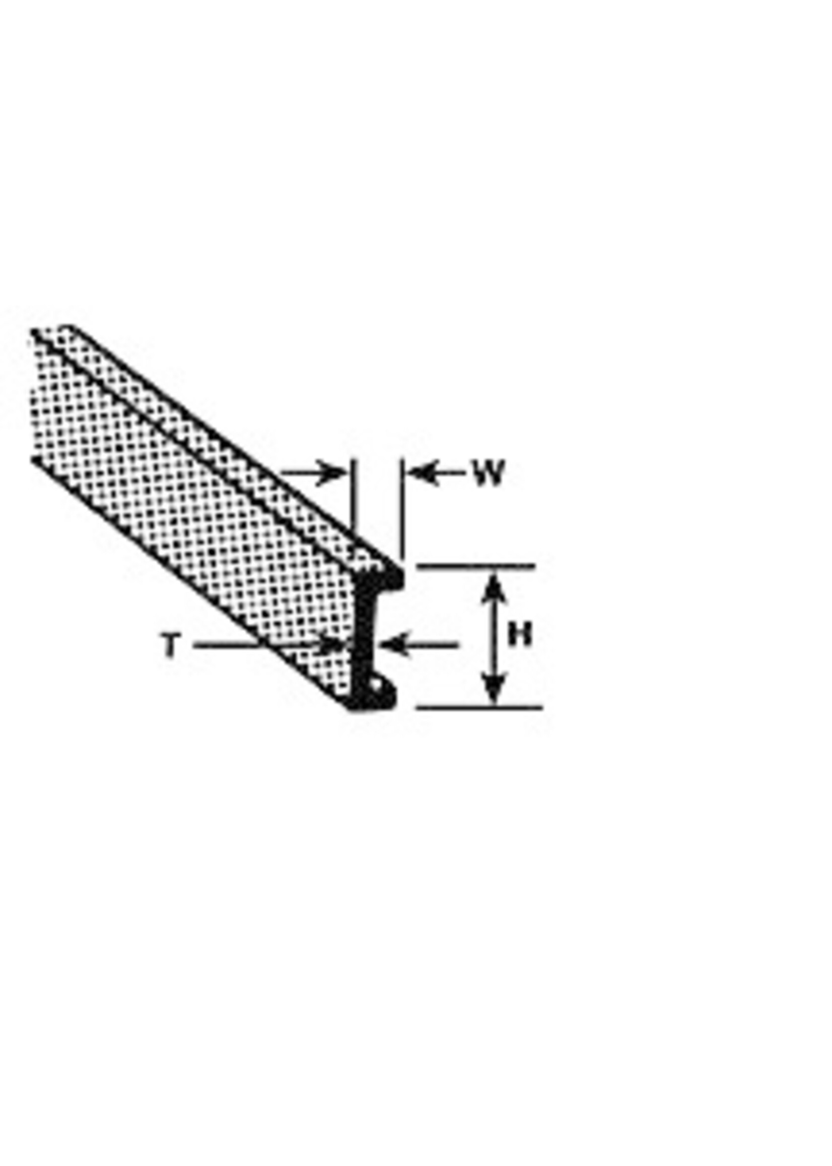 Plastruct PLA90042 Styrene ABS 3/32" Channel