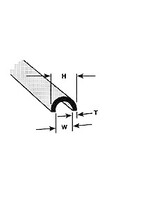 Plastruct PLA90174 Butyrate 1/2 Round