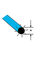 Plastruct PLA90253 Blue Fluorescent Rod