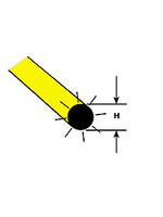 Plastruct PLA90283 Yellow Fluorescent Rod